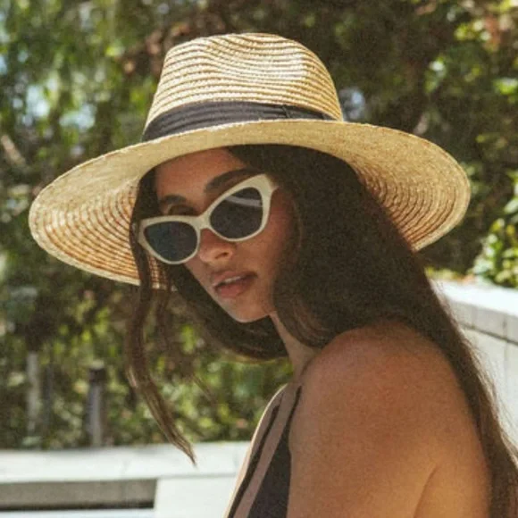 Brixton Joanna Honey Straw Hat with Black Band - Picture 2 of 9